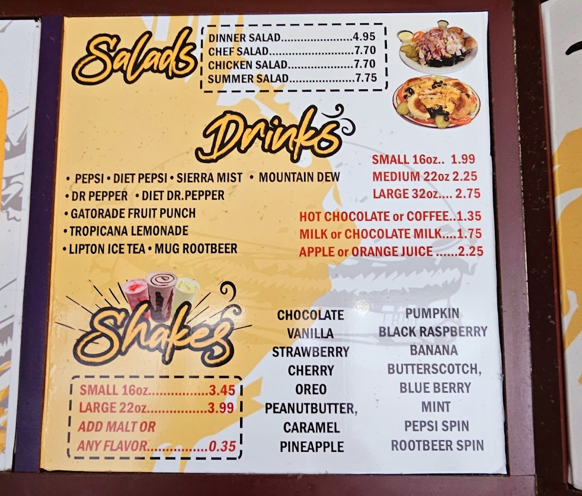 Cowboy burger Menu - Image 1